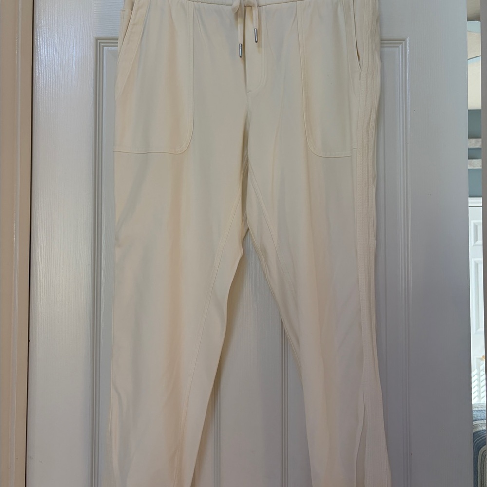 Athleta Cream Track Pants